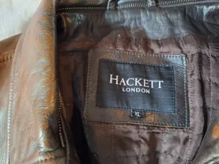 Chaqueta de piel Hackett Marrón