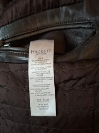 Chaqueta de piel Hackett Marrón