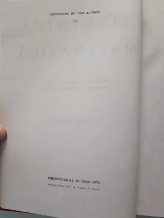 Libro Elementos de matemáticas. P. Abellanas