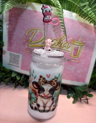 Vaso térmico personalizado vaca kawaii