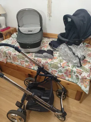 Carrito Bebecar Silla y Capazo