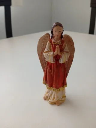 Set di figure per presepe: Re Magi, Angelo, mulo-bue