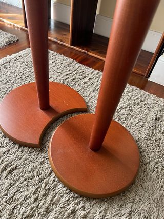 Mesas de cristal y madera