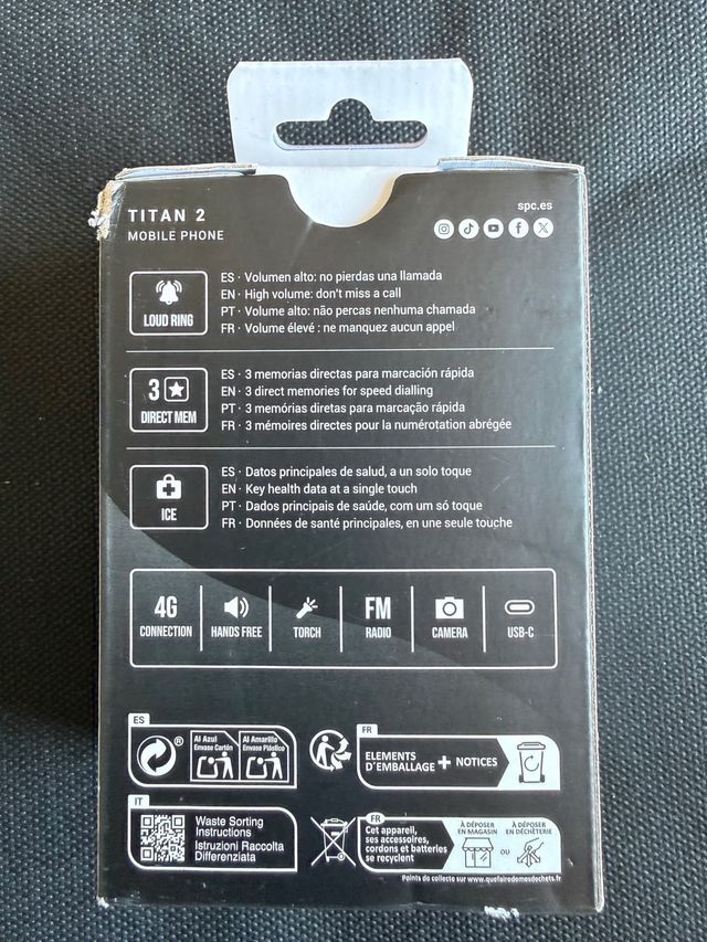 Telefono mobile SPC Titan 2 Cover 4G