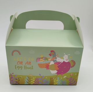 12 Cajas Pascua Cartón con Asas