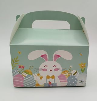 12 Cajas Pascua Cartón con Asas