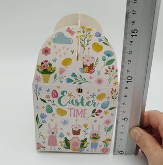 12 Cajas Pascua Cartón con Asas