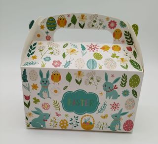 12 Cajas Pascua Cartón con Asas