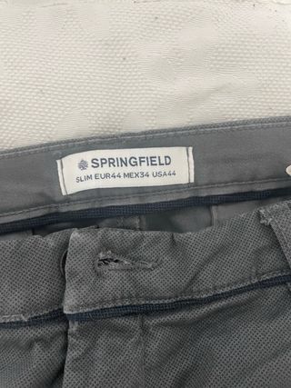 Pantalones Chinos Springfield Talla 44 Beige/Gris