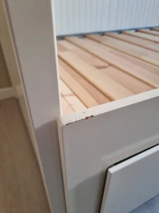 Cama nido blanca con cajones