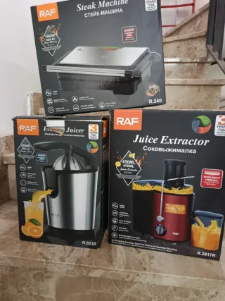 RAF Exprimidor, Extractor, Plancha