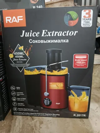 RAF Exprimidor, Extractor, Plancha