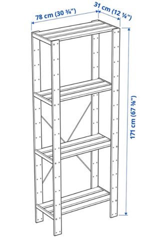 Estantería HEJNE IKEA Madera fondo 45cm