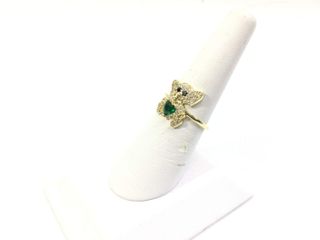 anillo oro 18k con circonita