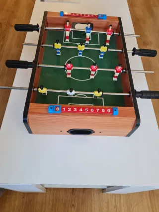 Mini futbolín de mesa