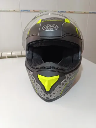 Casco Premier Talla S (55-56) Negro/Amarillo fluor