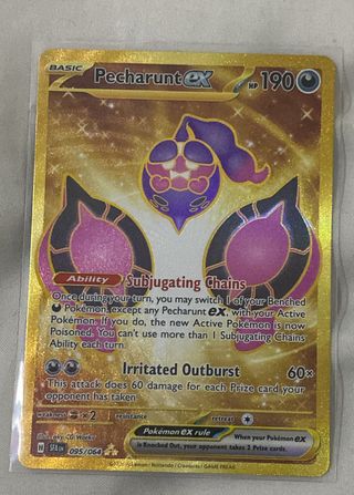 Carta Pokémon Pecharunt EX Dorada
