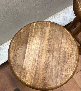 2 Taburetes Madera Rústicos Buen Precio