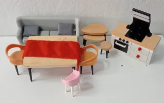 Muebles de juguete miniatura