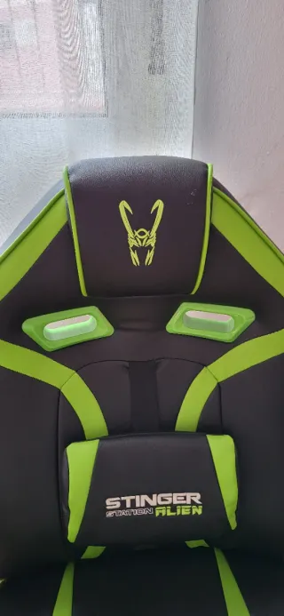 Silla Gaming Stinger Negra y Verde