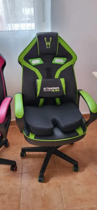 Silla Gaming Stinger Negra y Verde