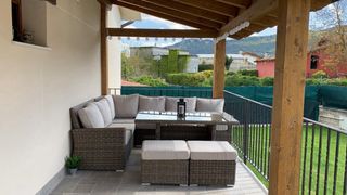 Conjunto Muebles Exterior Ratán y Cristal