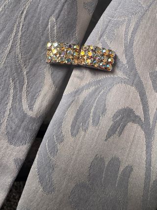 Americana azul estampado floral talla 50.