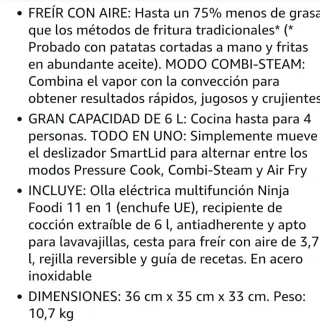 Olla Multifunción Ninja Foodi 11 en 1