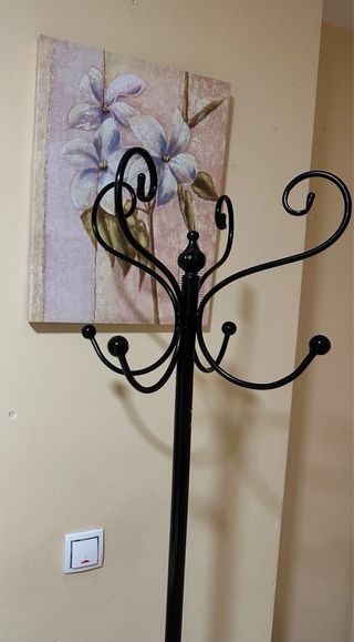 Perchero de forja negro