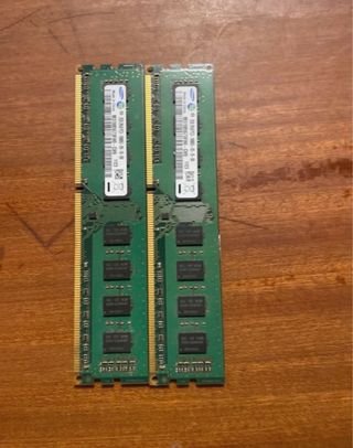 2 Memorias RAM DDR3 2GB Samsung para PC