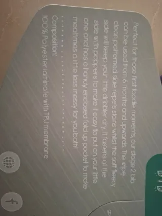 Babero Pop In Reversible Pingüinos 6m+