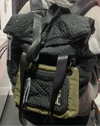 Mochila-bolso Desigual Negro y Verde