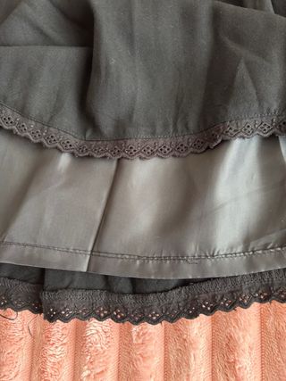 Falda negra mujer con cinturón