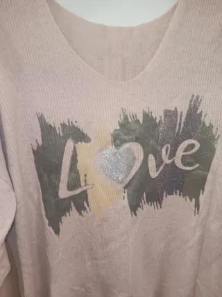 Jersey rosa con estampado LOVE