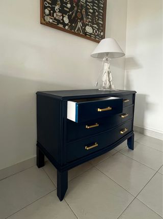 Cómoda azul marino 4 cajones