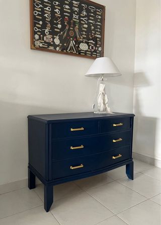 Cómoda azul marino 4 cajones