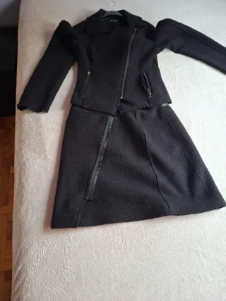 Traje mujer lana Adolfo Dominguez negro