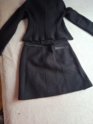 Traje mujer lana Adolfo Dominguez negro