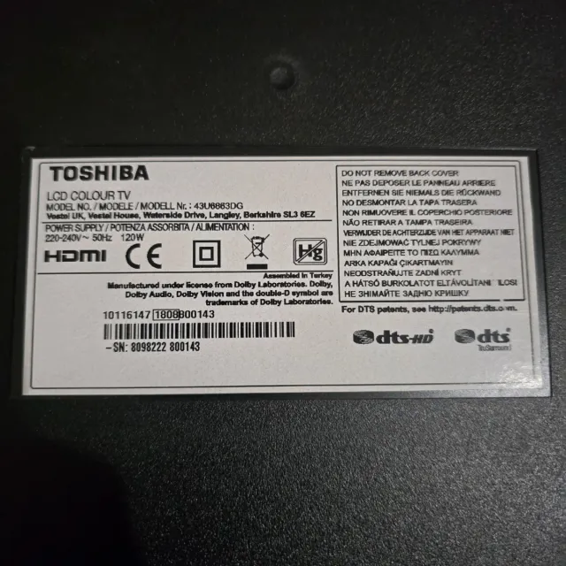 Televisión Toshiba Smart TV 43