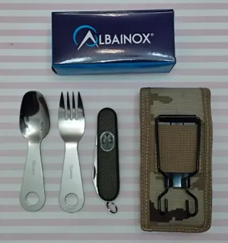 REBAJA: SET ALBAINOX CUBIERTOS CAMPING MILITAR