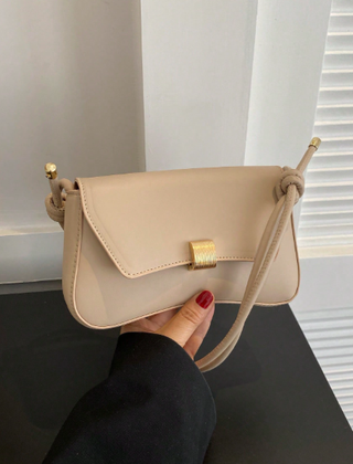 Bolso de hombro elegante beige