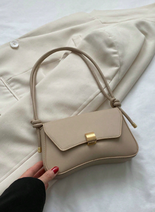 Bolso de hombro elegante beige