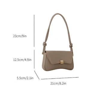 Bolso de hombro elegante beige