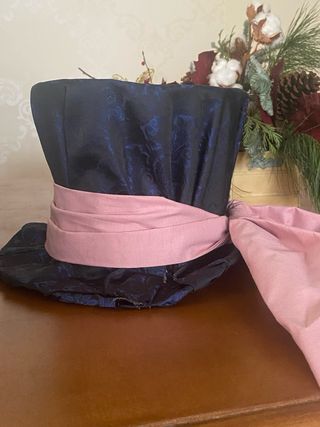Sombrero de Carnaval Negro y Rosa Sombrerero Loco