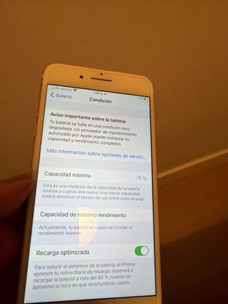 iPhone 7 Plus Rose Gold , cámara trasera dañada