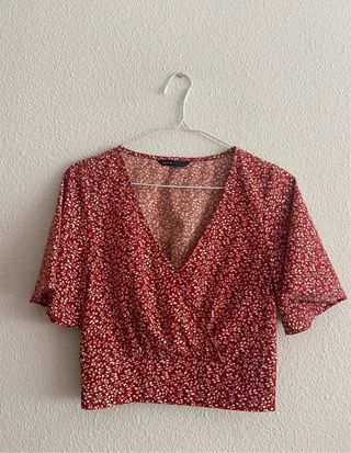 Lote 6 blusas S/M verde y rojo