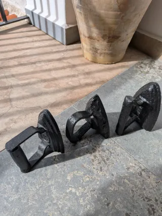 Planchas de hierro fundido antiguas