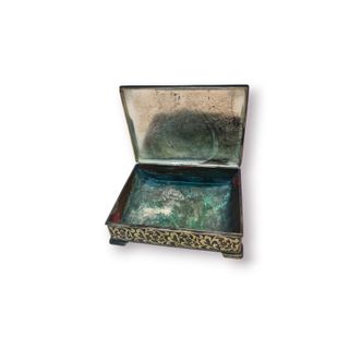 Caixa Oriental Bronze Antiga