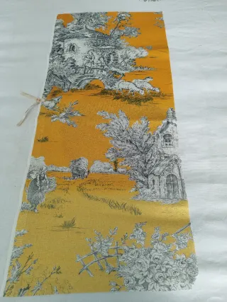 Retales Lino y Algodón Toile de Jouy