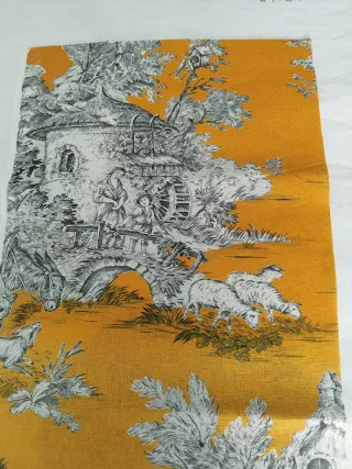 Retales Lino y Algodón Toile de Jouy